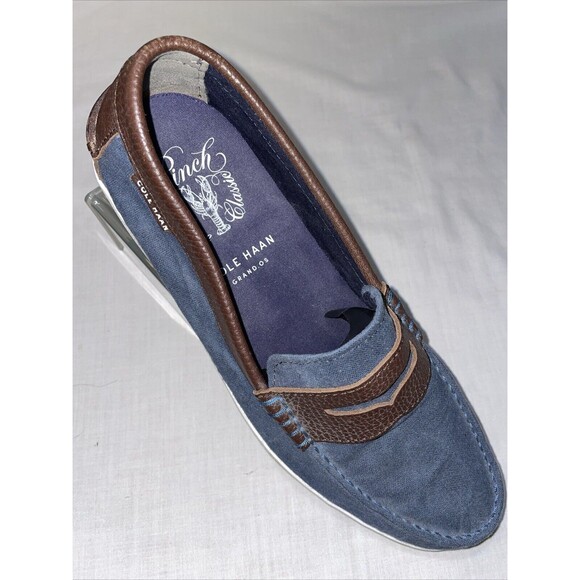 Cole Haan Pinch Men’s Fabric Penny Loafers Size 10 M Blue Brown Boating Walking main image 7